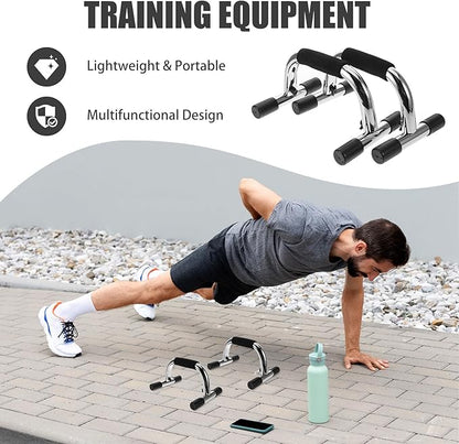 BESPORTBLE 2pcs Heavy-duty Steel Push Up Bars with Adjustable Height for Home Gym Fitness Equipment Portable Push Up Stand for Men and Women Multi-functional Workout Handles for Floor