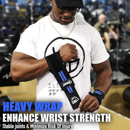 Beast Power Gear Wrist Wraps for Weightlifting 18” Premium Quality Wrist Support for Bodybuilding Heavy Duty Thumb Loop Powerlifting, Strength Training for Men and Women