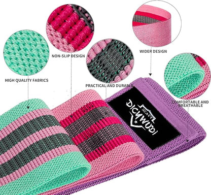 Pilates Essentials Kit for Home Women, Pilates Equipment for Workouts, 6 Fabric Resistance Bands, 12 Inch Magic Circle Yoga Ring, Mini Exercise Ball, Great Exercise Accessories