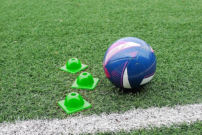 Heavy Duty Agility Training Cones (2 in, 6 in, 9 in, 12 in, 18 in, 28 in) for Sports and Kids Coaching, Multipurpose Field Marker Cones, Soccer, Basketball Drills, Bike, Motorcycle Training