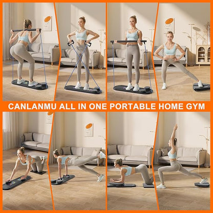 Pilates Board,Pilates Reformer Sets, Multifunctional Abdominal Pilates Board for Home Workout Equipment, Portable Foldable Ab Board Trainer Pilates Exercise Machine,Pilates Board for Women