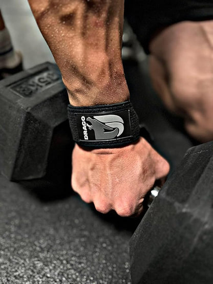 Lifting Wrist Straps - Padded Neoprene for Weightlifting, Bodybuilding, Powerlifting, Strength Training, Deadlift - 23.5" L x 1.5" W Cotton with Heavy Duty Stitching