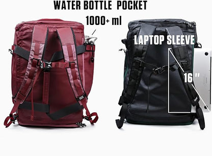 Utility Duffle Bag 40L, Convertible Backpack for Travel, Gym & Commute, Water Repellent