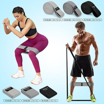 Pilates Ring Set Exercise Equipment, with Exercise Resistance Bands Set, Pilates Ball, Sliding Disks. Portable Home Gym - with Fitness Guide Poster