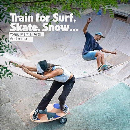 The Original Indo Board Training Package - Balance Board Trainer for Core Strength, Stability & Athletic Performance - Surfing, Skateboarding, Snowboarding, Yoga, Physical Therapy & More. Includes Board, Cushion and Roller.