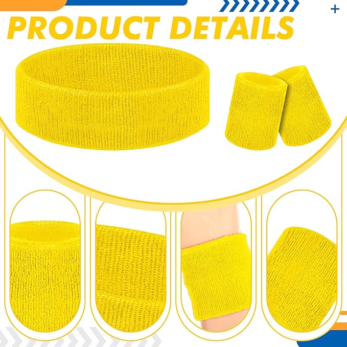 Hillban 4 Set 80s Leg Warmers for Women Men 80s 90s Accessories Neon Headband Wristband Workout Outfit for Carnival Party