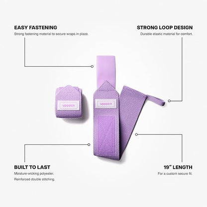 UPPPER Wrist Wraps for Weightlifting – 19" Lifting Wrist Support with Thumb Loop for Bench Press, Powerlifting, and Gym Workouts for Men & Women | Premium Fitness Gear
