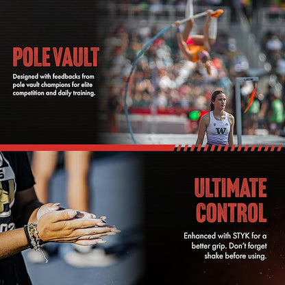 STYK Vaulter Magazine - Enhanced Liquid Chalk, No Mess, Work Out Chalk, Grip Boost, for Weightlifting, Gymnastics, Rock Climbing, Bodybuilding, Pole Vault, Crossfit, and More, Liquid Hand Chalk