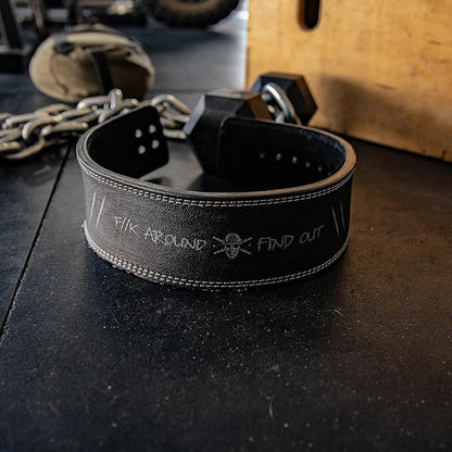 Weight Lifting Belt - Lever Gym Belt for Weightlifting, 10mm Leather Weight Belt for Men - 4 Inches Wide for Support & Stability for Workouts, Powerlifting, Bodybuilding, Fitness & Crossfit