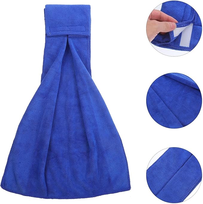 TOYANDONA Sports Sweat Towel with Hook and Quick-Dry Microfiber, Portable Gym and Yoga Fitness Sweat Absorbent Towel for Travel and Outdoor Use, Blue