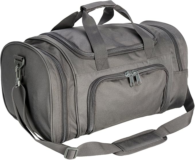 Gym Duffel Bag for Men Sports Duffel Bag with Shoe Compartment (GRAY-Model A)