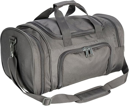 Gym Duffel Bag for Men Sports Duffel Bag with Shoe Compartment (GRAY-Model A)
