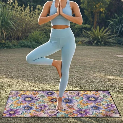Bulopur Boho Floral Beach Towel Car Seat Covers Front Seats Non-Slip Breathable Sweat Towel Car Seat Cover for Post Gym Workout Surfing Swimming Running Yoga Blankets