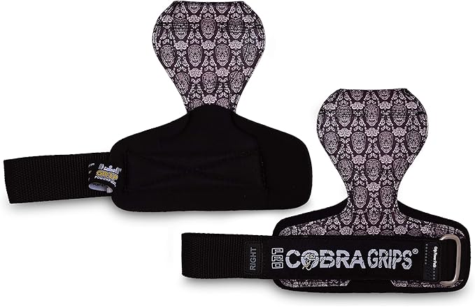 Cobra Grips PRO Weight Lifting Gloves Heavy Duty Straps Alternative with Power Lifting Hooks Padded Wrist Support for Deadlifts & Bodybuilding