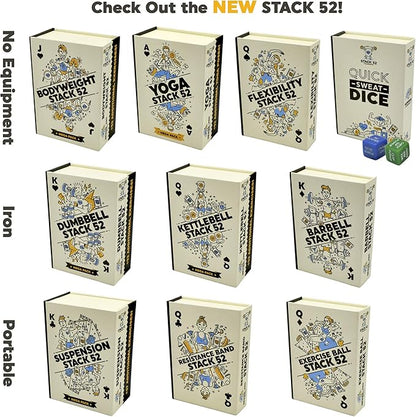Stack 52 HIIT Interval Workout Game. Designed by Military Fitness Expert. Video Instructions Included. Bodyweight Exercises, No Equipment Needed. Fun and Motivating Training Program.