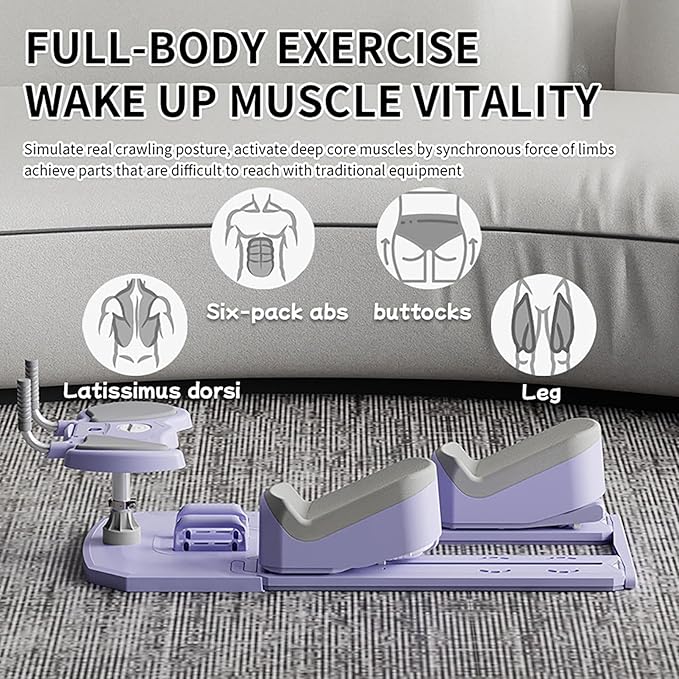 Crawling training machine,Spine Twist & Stretch Trainer,Twist Stretch Machine,3 Adjustable,Phone Holder,Detachable,for Home & Gym Use,Abdominal,Waist,and Core Training