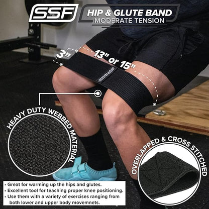 Serious Steel Fitness Hip and Glute Activation Band | Squat & Deadlift Warm-up Band for HIPS and Glutes