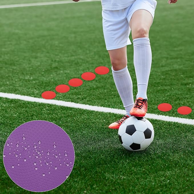 PATIKIL Spot Markers, Non-Slip Floor Dots Agility Markers Flat Field Cones Poly Dots