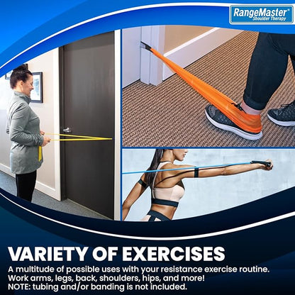 RangeMaster TheraLoop Door Anchors │ Non-Slip │ Complements Exercise Bands or Tubes │ Great for Exercising or Strengthening Activities│2 Pack (Black)