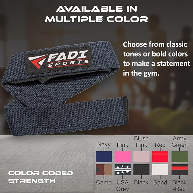 Lifting Wrist Straps for Weightlifting, Bodybuilding, Powerlifting & Deadlifts – 24 Inch Cotton Straps with Padded Neoprene for Strength Training & Grip Support