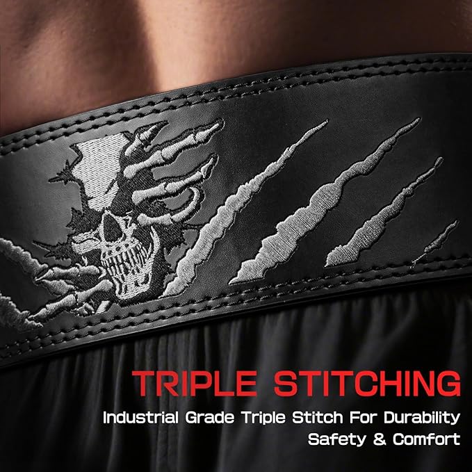 Jaffick Lever Lifting Belt – Power 10mm Extreme Heavy Duty Genuine Leather Lower Back Support for Squats, Bench Press, Deadlifts Bodybuilding Weightlifting Powerlifting for Men & Women