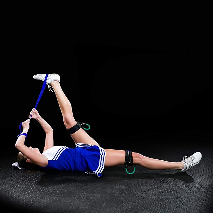 Cheer Kinetic Bands – Leg Resistance Bands for Cheerleaders | Improve Flexibility, Jumps, Stunts & Tumbling | 4-Level Resistance System with 12 Stunt Strap Colors + Digital Training Downloads