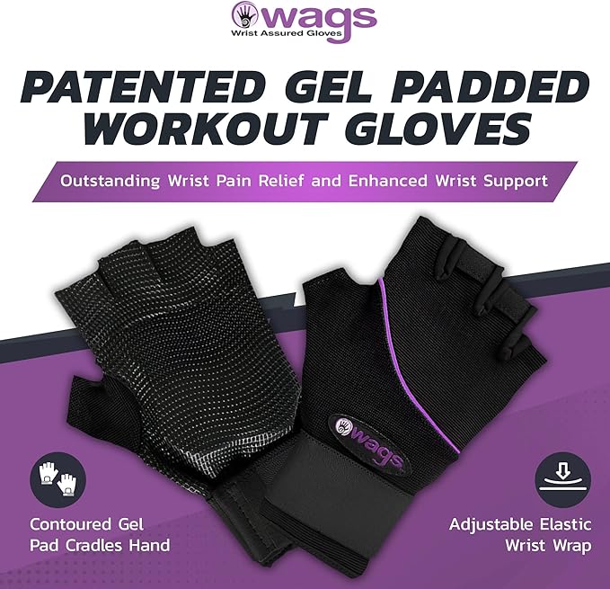 Wrist Support Gloves with Patented Ergonomic Gel Pad and Wrist Wrap for Women and Men's Workouts