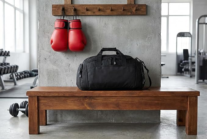 Personalized Boxing Duffle Bag with Name – Durable Gym Bag for Fighters, Custom Training Gear Bag with Shoe Compartment for Gloves & Equipment