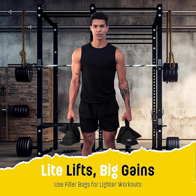 Sandbags for Working Out (Unfilled) - Enhance Your Fitness with Our Workout Sandbag, Versatile & Durable Sand Bags for Weight Training 15-75 lbs - Sandbags for Fitness Guide Included