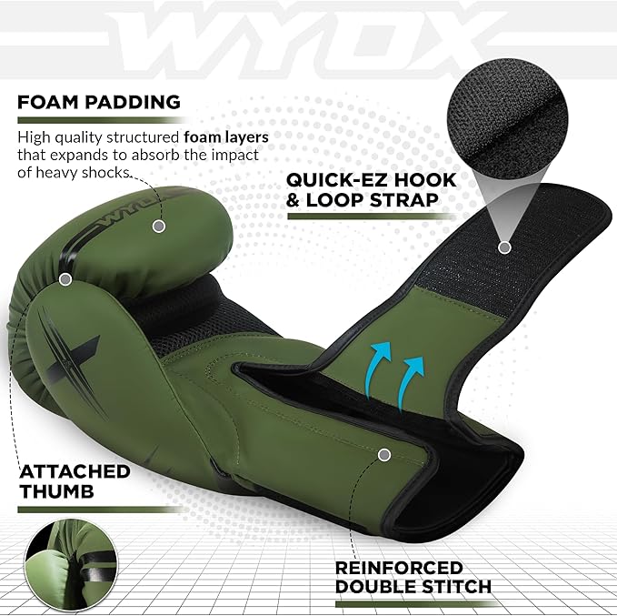 WYOX Kids Boxing Gloves 4oz 6oz 8oz – Youth Punching Gloves for Boys & Girls Ages 3–15 – Sparring Gloves for Punching Bag, Kickboxing, Muay Thai, MMA – Boxing Gloves for Kids Training Set