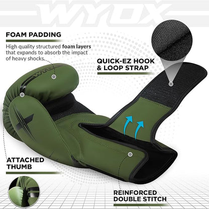 WYOX Kids Boxing Gloves 4oz 6oz 8oz – Youth Punching Gloves for Boys & Girls Ages 3–15 – Sparring Gloves for Punching Bag, Kickboxing, Muay Thai, MMA – Boxing Gloves for Kids Training Set