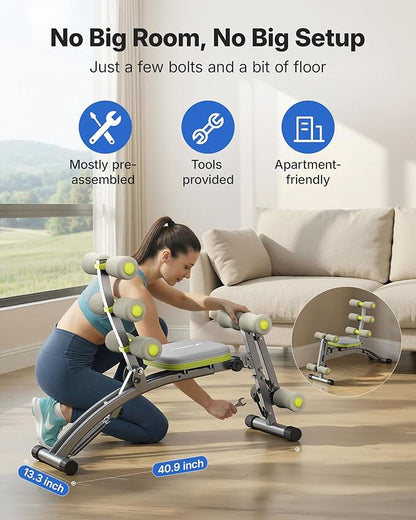MERACH Ab Machine, Multi-Functional Adjustable Ab Trainer, Ab Workout Bench for Home Gym, Sit Up Machine for Abdominal, Exercise Chair for Full Body Workout