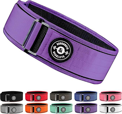 Weight Lifting Belt for Squats, Weightlifting Belt for Deadlifts - 4in Back Support for Bodybuilding | Powerlifting, Locking Metal Buckle, Weight Lifting Belts for Men - Quick Locking