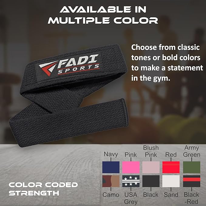 Lifting Wrist Straps for Weightlifting, Bodybuilding, Powerlifting & Deadlifts – 24 Inch Cotton Straps with Padded Neoprene for Strength Training & Grip Support