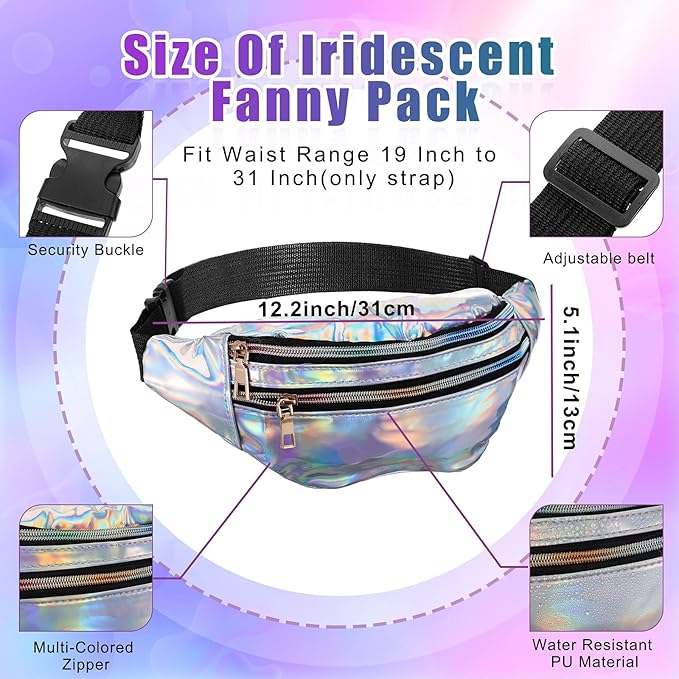 SATINIOR 80s Women Workout Outfit Neon Leg Warmer Headband Wristbands Fanny Pack Set 80s Accessories for Yoga Running