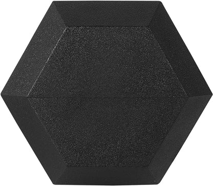 Signature Fitness Rubber Coated Hex Dumbbells Hand Weights for Exercises and Fitness Home Gym, 5-50 lbs, Pairs