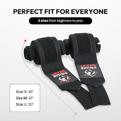 Elbow Wraps for Weightlifting - 40” 45” 50” Compression Strap & Sleeve Design for Bench Press and Fitness Training (1 Pair, Small)