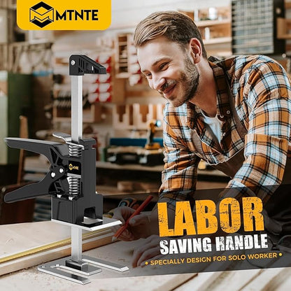 Labor Saving Arm Jack Handle 15 in Furniture Jack Drywall Lift for Wall Tile Locator, Multi Function Height Adjustment, Door Panel, Lever Arm Tool Board Weight 365lb, Lift Range 9.8In