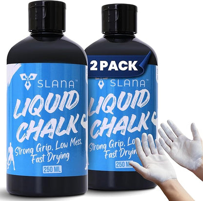 Liquid Chalk for Gym, Weightlifting – Fast Drying Gym Chalk Liquid, Lasting Grip Formula – Mess Free, Dust-Free, Skin-Safe Liquid Climbing Chalk for Pull Ups, Gymnastic & Training