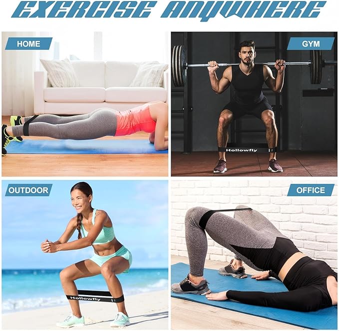 30 Pcs Latex Resistance Loop Exercise Bands for Booty Workout Stretch Exercise Band Non Slip for Legs Squat Resistance Loop Women Men Starter Butt Hip Thigh Fitness