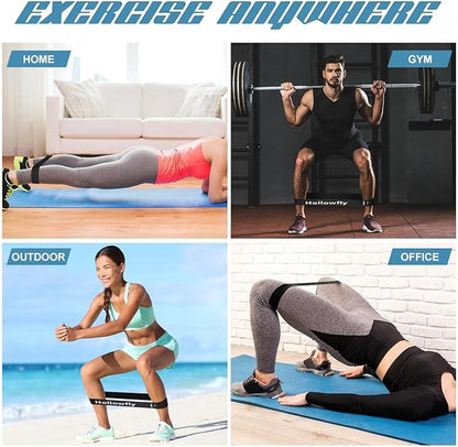 30 Pcs Latex Resistance Loop Exercise Bands for Booty Workout Stretch Exercise Band Non Slip for Legs Squat Resistance Loop Women Men Starter Butt Hip Thigh Fitness