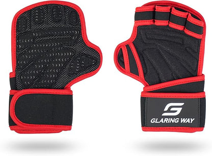 Neoprene Padded Weight Lifting Gloves for Men and Women - Ventilated Workout Gloves for Athletes Gym Sessions Cycling Tracking & Sports with Full Palm Protection