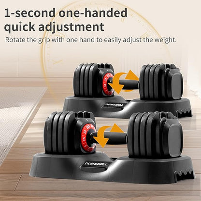 Shaking Weight Adjustable Dumbbell Set 22-66 lbs,Weight for Full Body Workout, Home Gym Equipment for Men & Women, Adjustable Weight for Arm & Core Training, Chest Exercise Equipment Fitness Dumbbells