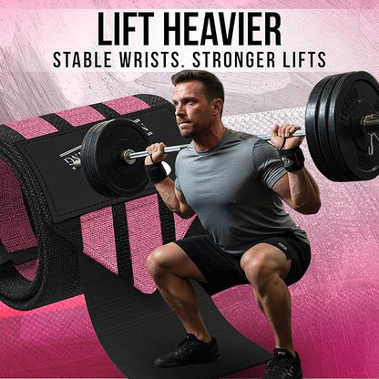 Nordic Lifting Wrist Wraps (1 Pair/2 Wraps) – Lifting Wrist Wraps with Thumb Loop for Weightlifting, Powerlifting & CrossFit – Durable Wrist Support Straps for Men & Women – Gym Essentials for Heavy Lifts
