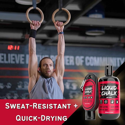 PowerGrip Liquid Chalk – Sweat-Proof, No-Mess Grip Enhancer for Weightlifting, Rock Climbing & Gymnastics