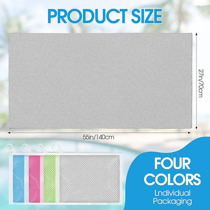 Chumia 4 Pack 55" x 27" Microfiber Sweat Towels Quick Dry Absorbent, Large Cooling Towel For Men Women Gym shower, Multicolors Oversized Bath sheets Body Sweat Rags for Yoga Sports Running Sauna Beach