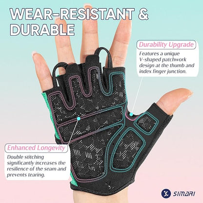 SIMARI Workout Gloves for Women Men with Full Palm Protection, Strong Grip, Cushion Impact, Breathable, Suitable for Gym Training, Kayaking, Weight Lifting, Exercise, Fitness, Cycling
