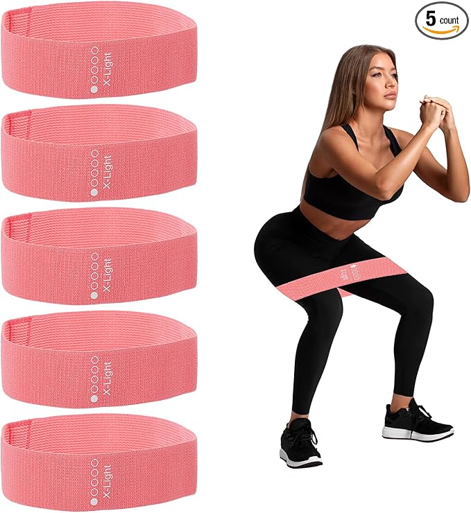 PATIKIL Fabric Resistance Bands, Elastic Exercise Bands for Women and Men, Booty Legs Workout Bands for Fitness Pilates