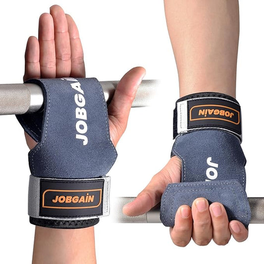 Weight Lifting Wrist Strap, Double Layer Leather Wrist Strap for Deadlift and Powerlifting, Adjustable Neoprene Padded Wrist Wraps, for Men & Women, 1 Pair