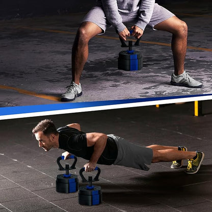 VIVITORY Dumbbell Sets Adjustable Weights, Free Weights with Connector, Non-Rolling Adjustable Dumbbell Set, Barbell for Home Gym, Hexagon, Cement Mixture